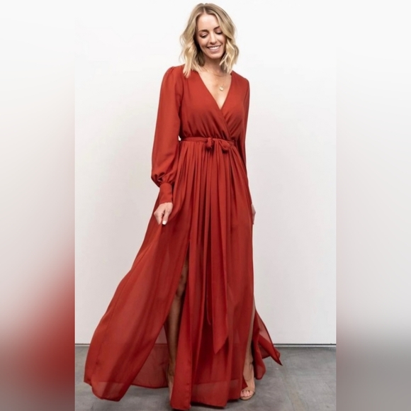 Baltic Born Dresses & Skirts - Baltic Born Celine Rust Maxi Dress
